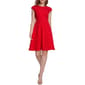 Womens Calvin Klein Cap Sleeve Crepe Fit & Flare Dress - image 3