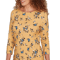 Womens Emaline Key Items 3/4 Sleeve Boat Neck Floral Tee - image 5