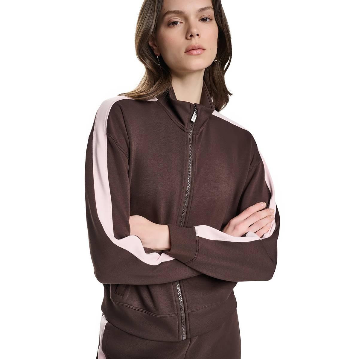 Womens DKNY Sport Highline Scuba Knit Full Zip Jacket
