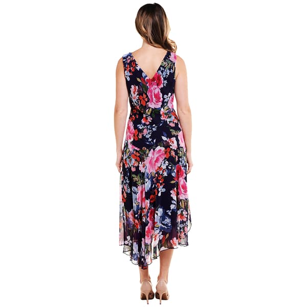 Womens Connected Apparel Short Sleeve Surplice Midi Dress