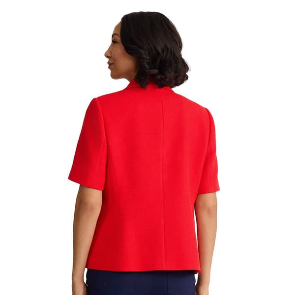 Petite Jones New York Short Sleeve Faux Double Button Blazer