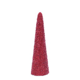 Melrose Red Beaded Cone Tree - Set of 2