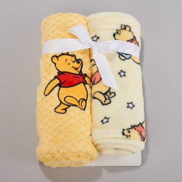 Baby Unisex Disney&#40;R&#41; Baby 2pk. Winnie the Pooh Blankets - image 