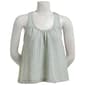 Juniors No Comment Striped Linen Flowy Double Strap Tank Top - image 1