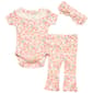 Baby Girl (NB-9M) Chick Pea(R) 3pc. Floral Bodysuit & Legging Set - image 1
