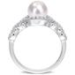 Gemstone Classics&#8482; Pearl & Diamond Accent Infinity Ring - image 3