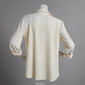 Womens NY Collection 3/4 Roll Sleeve Solid Button Airflow Top - image 2