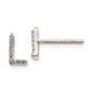 Pure Fire 14kt. White Gold Diamond Letter L Initial Post Earrings - image 1