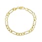 8in. 14kt. Over Sterling Silver Figaro Chain Bracelet - image 1