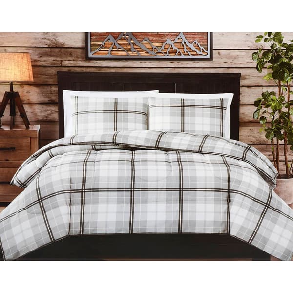 London Fog Cozy Plaid Mini Comforter Set Boscov's