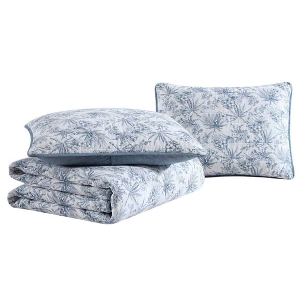 Tommy Bahama Pen And Ink Palm Cotton Quilt Set