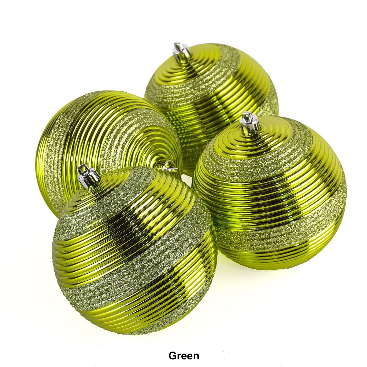 National Tree 4.5in. Shatterproof Bauble Ornaments - Set of 4