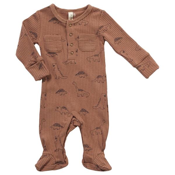 Baby Boy &#40;3-9M&#41; Peyton & Scout Dino Pals Knit Sleep N Play - image 