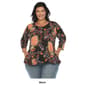 Plus Size White Mark 3/4 Sleeve Paisley Peacock Top - image 10