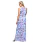 Womens SLNY Sleeveless Floral Mesh Halter Neck Gown - image 2