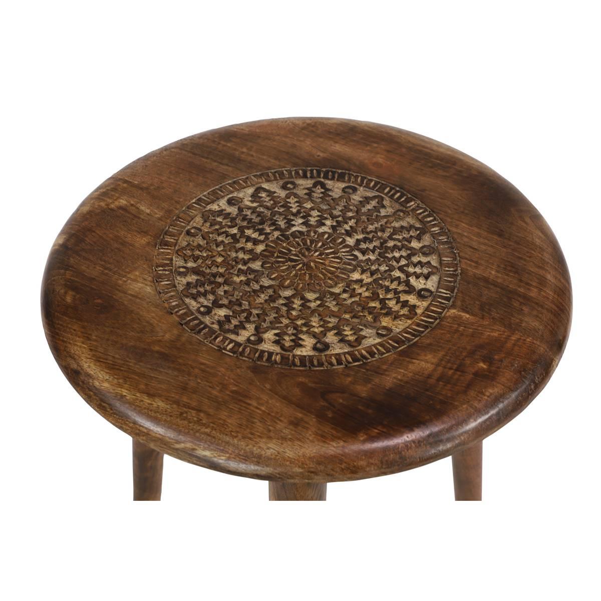 9th & Pike® Brown Wood Traditional Accent Table