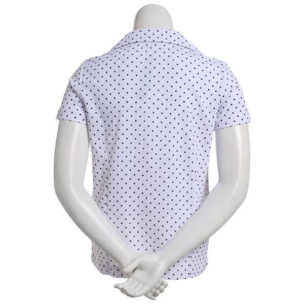 Womens Hasting & Smith Crinkle Dots Casual Button Down