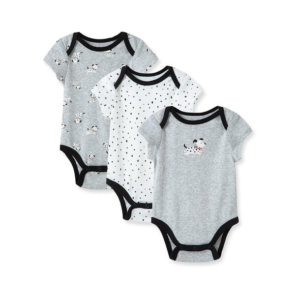 Baby Boy &#40;NB-9M&#41; Little Me 3pk. Dalmatian Short Sleeve Bodysuits - image 