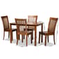 Baxton Studio Erion Dark Brown Finished Wood 5pc. Dining Set - image 9