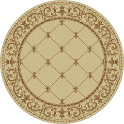 Tayse Sensation Orleans Ivory Round Area Rug - 5'3
