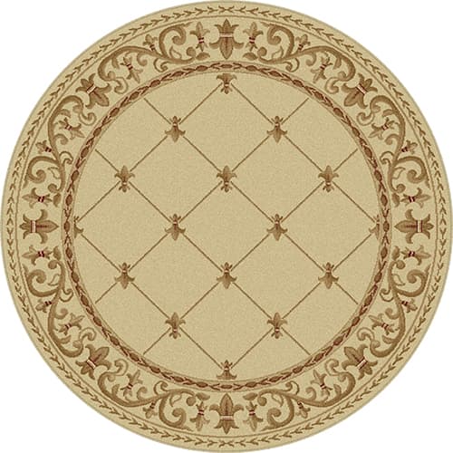 Tayse Sensation Orleans Ivory Round Area Rug - 5'3 - image 