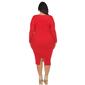 Plus Size White Mark Long Sleeve Rib Midi Sweater Dress - image 2