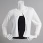 Womens Nina Leonard Long Sleeve Pearl Trim Cuff Shrug - image 3