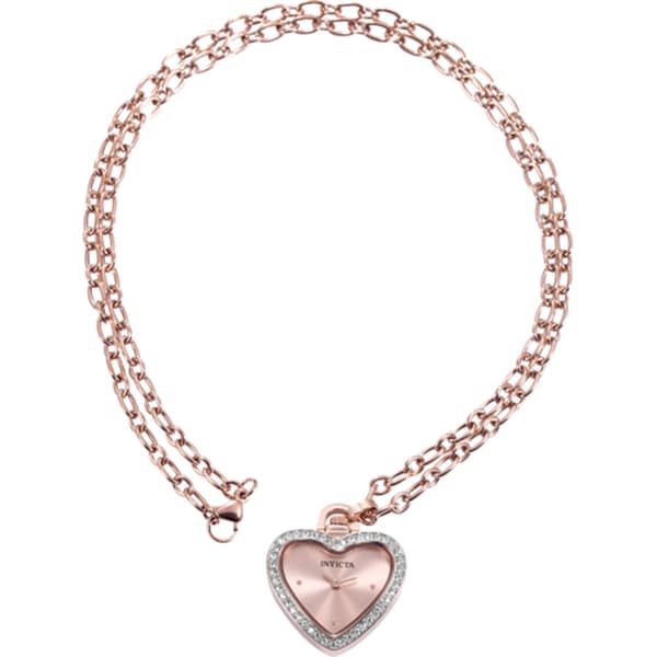 Womens Invicta Rose Gold Dial Mini Heart Dial Watch - 49939 - image 