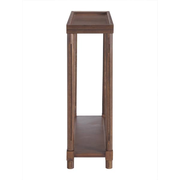 New Ridge Home Goods Harrison Side End Tables w/ Shelf - Chestnut