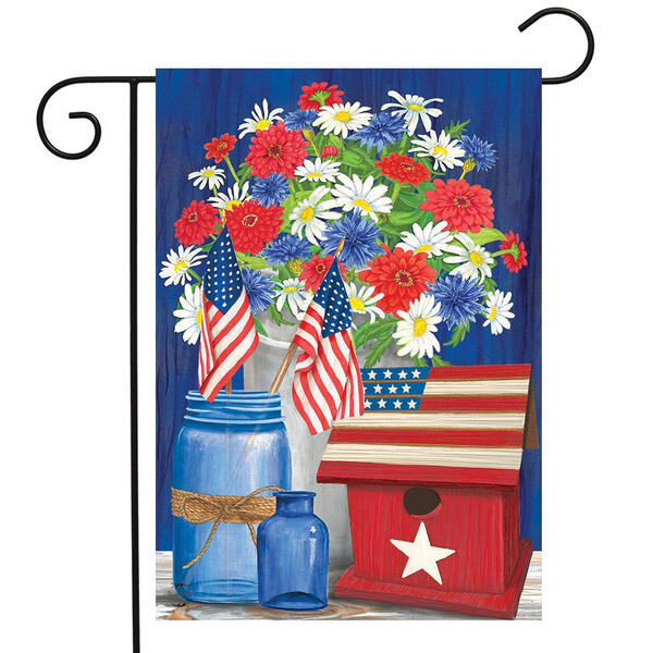 Red White and Blue Patriotic Garden Flag - image 