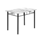 Monarch Specialties Modern 5pc. White Marble Dining Table Set - image 5