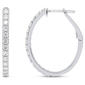 Nova Star(R) 1ctw. Lab Grown Diamond Sterling Silver Hoop Earrings - image 1