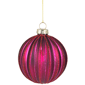 Northlight 4ct. Maroon Ribbed Glass Ball Christmas Ornaments - image 5