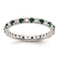 Pure Fire 14kt. White Gold Lab Created Alexandrite Eternity Band - image 1