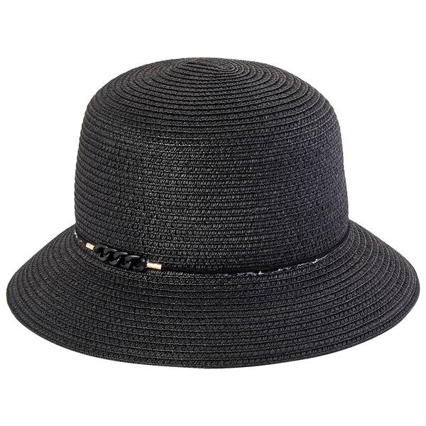 Madd Hatter Straw Cloche with Chain - image 