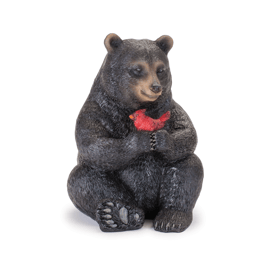 Melrose Black Bear with Cardinal Birds - Set of 3