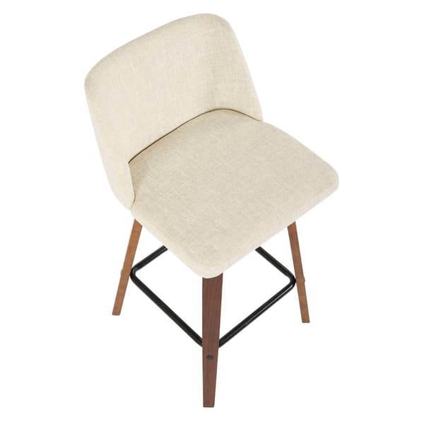 LumiSource Toriano Mid-Century Modern Counter Stools - Set of 2