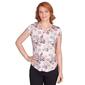 Womens Emaline Key Items Floral Cap Sleeve Tee - image 1