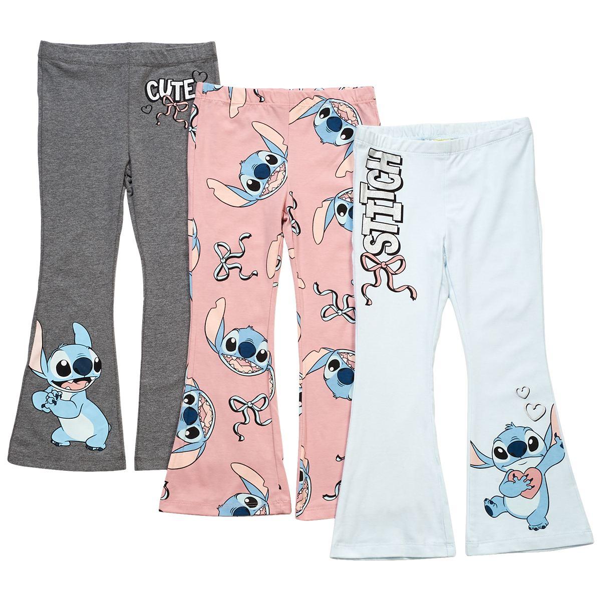Girls (4-6x) Disney 3pk. Stitch Flared Leggings