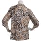 Plus Size Emily Daniels 3/4 Sleeve Foil Animal Button Blouse - image 2