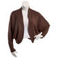 Juniors Derek Heart Dolman Shrug Open Front Cardigan-French Roast - image 2