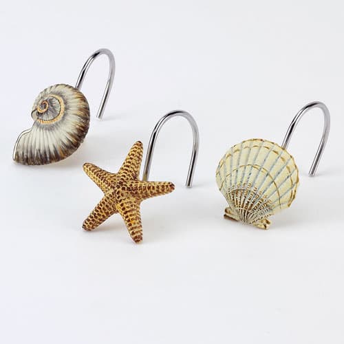 Avanti Antigua Shower Curtain Hooks - Set of 12
