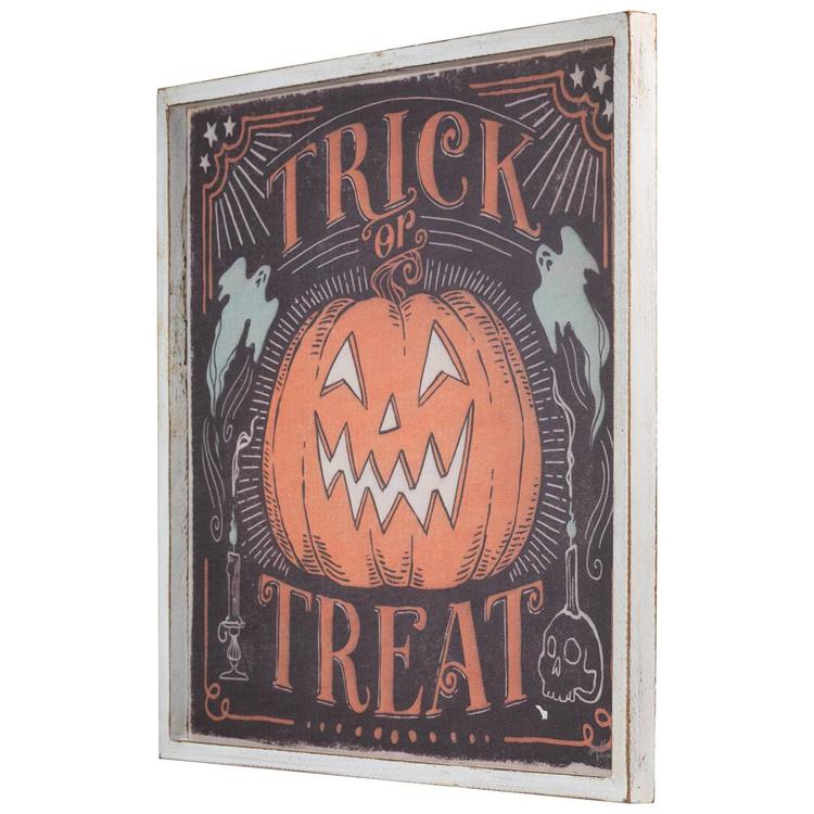 Northlight Seasonal 18.75in. "Trick or Treat" Halloween Wall Sign