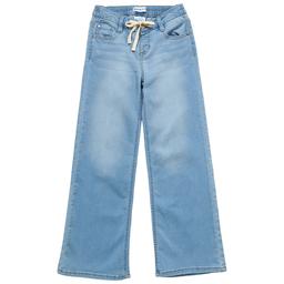 Girls (7-12) Blue Spice Wide Leg Tie Front Cozy Knit Jeans