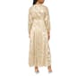 Womens MSK Long Sleeve V Neck Leaf Shimmer Maxi Dress - image 2