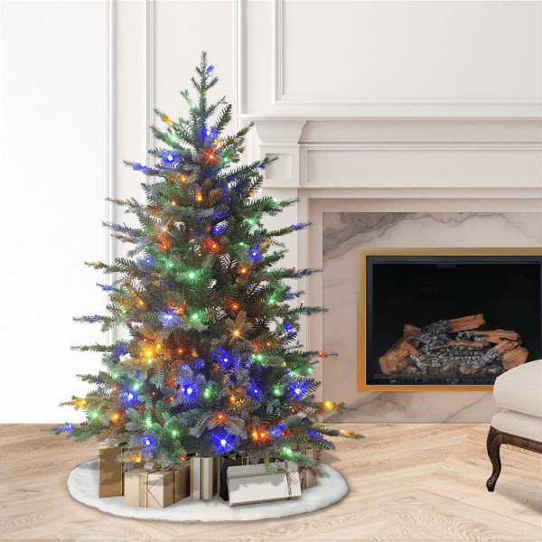 Puleo International 4.5ft. Pre-Lit Linden Fir Christmas Tree