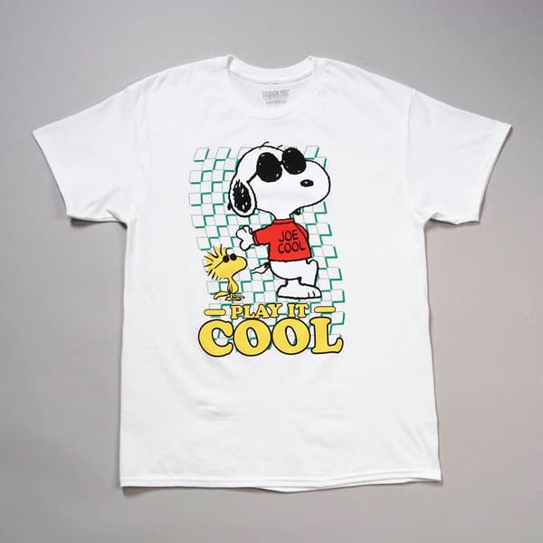 Young Mens Peanuts Snoopy Play It Cool Graphic Tee - image 