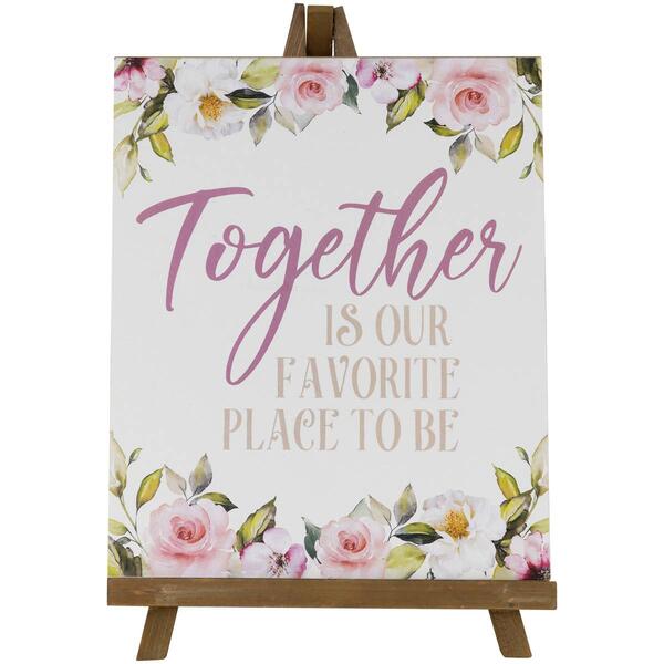 Northlight Seasonal Together Wooden Easel Sign - image 