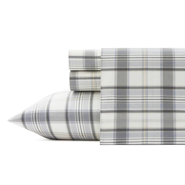 Eddie Bauer Chinook Plaid Cotton Percale Sheet Set - image 