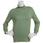 Petite Retrology Long Sleeve Cable Stitch Mock Neck Sweater - image 1